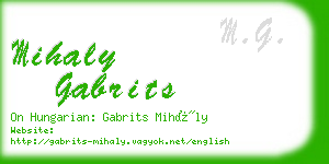 mihaly gabrits business card